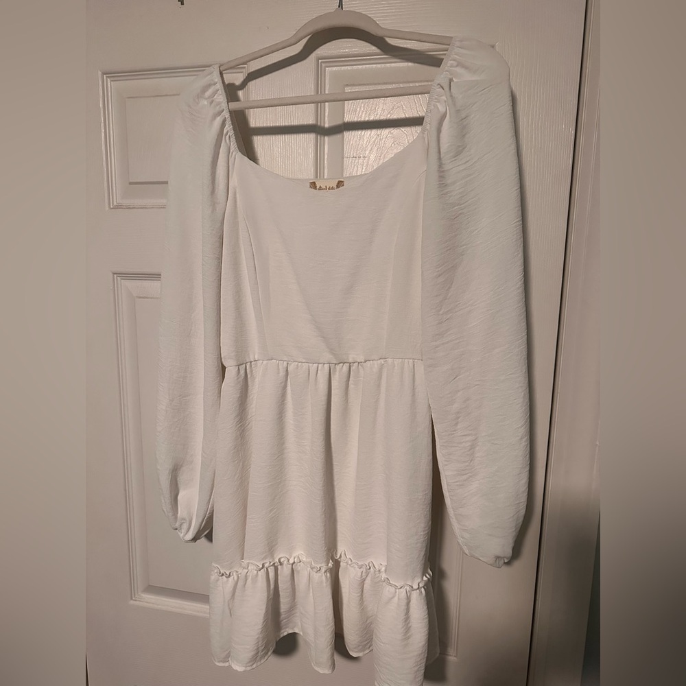 Altar'd State White Long Sleeve Dress